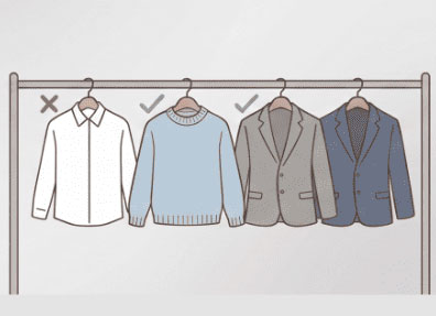 服装と色のサンプル