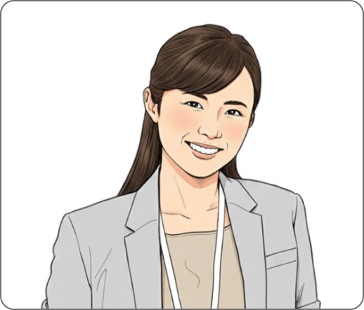 記憶に残る名刺 似顔絵イラストテンプレート/ナチュラル