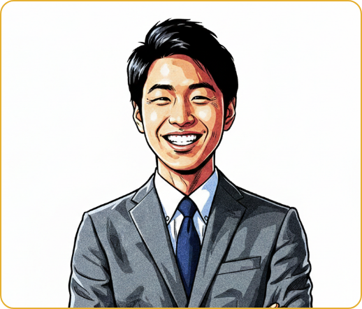 記憶に残る名刺 似顔絵イラストテンプレート/マンガ風